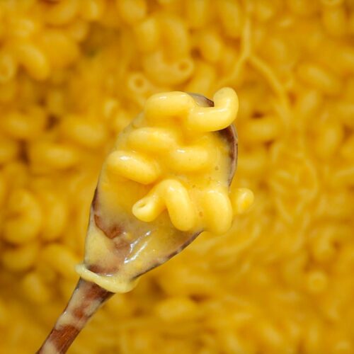 spoonful of creamy mac 'n cheese